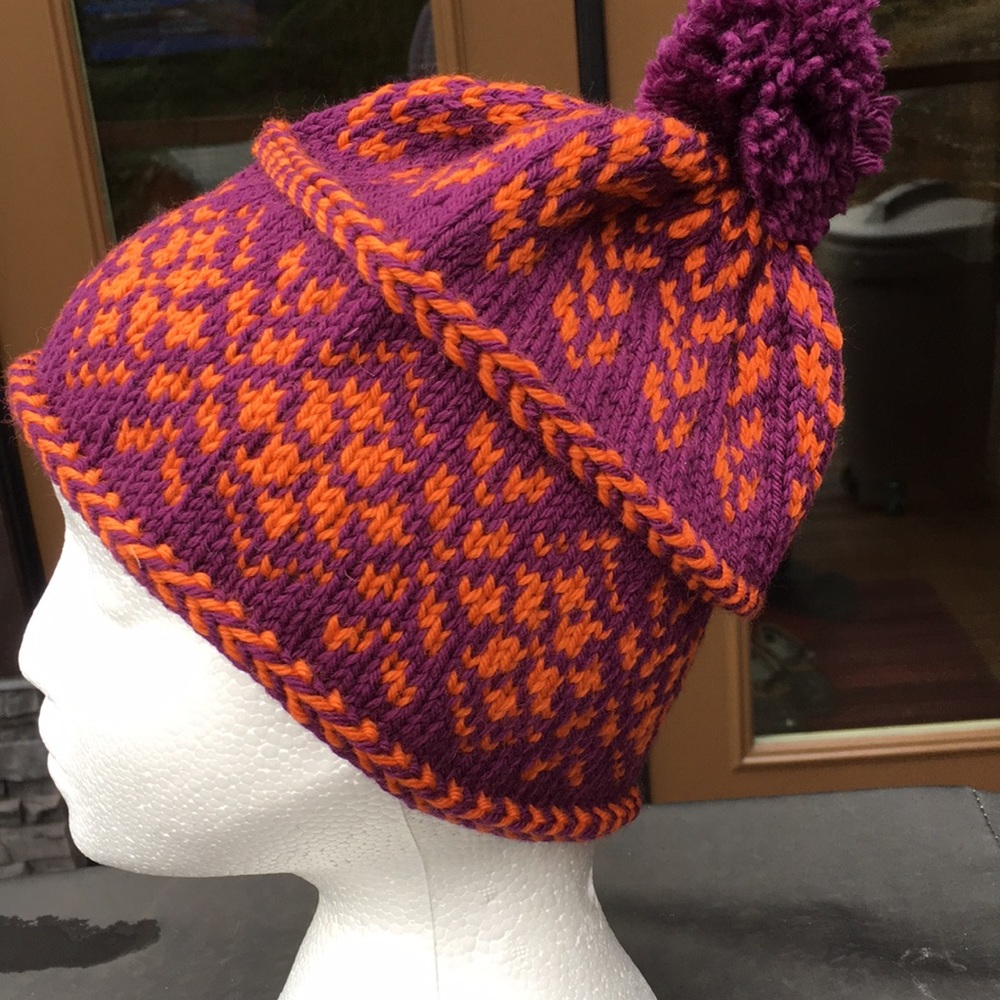 Wool Hand Knit Nordic Hat/Toque